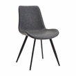 Lexicon Brixley Faux Leather Dining Side Chair in Gray (Set of 2)