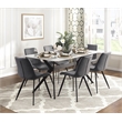 Lexicon Brixley Faux Leather Dining Side Chair in Gray (Set of 2)