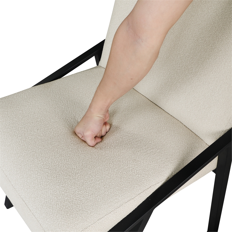 Lexicon Rochelle Textured Dining Side Chair in Cream (Set of 2)