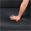 Lexicon Carlton Faux Leather Elegant Lounger in Black