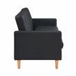 Lexicon Carlton Faux Leather Elegant Lounger in Black