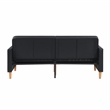 Lexicon Carlton Faux Leather Elegant Lounger in Black
