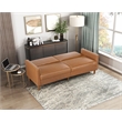 Lexicon Carlton Faux Leather Elegant Lounger in Camel