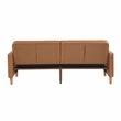 Lexicon Carlton Faux Leather Elegant Lounger in Camel