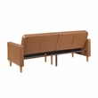 Lexicon Carlton Faux Leather Elegant Lounger in Camel