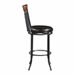 Lexicon Ira Faux Leather Swivel Pub Height Chair in Brown