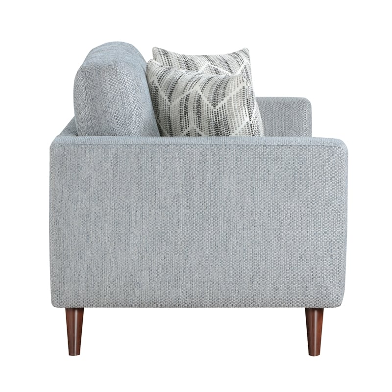 Lexicon Broadway Chenille Love Seat in Blue-Gray