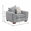 Lexicon Hume Chenille Fabric Chair in Gray