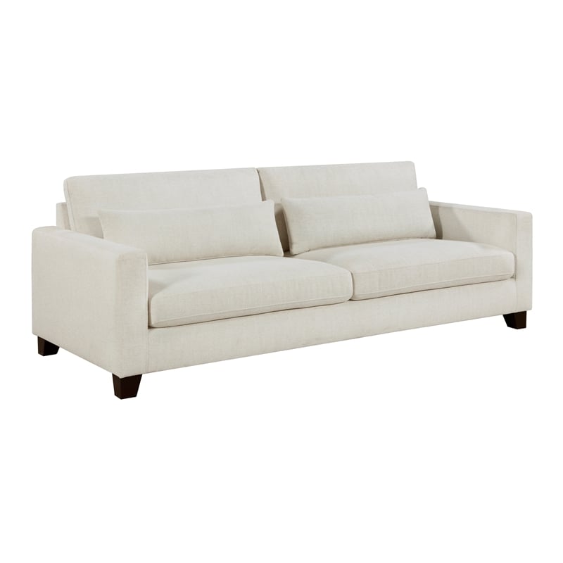 Lexicon Zeke Textured Fabric Sofa in Ivory