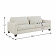 Lexicon Zeke Textured 2pc Set Sofa Ottoman in Ivory