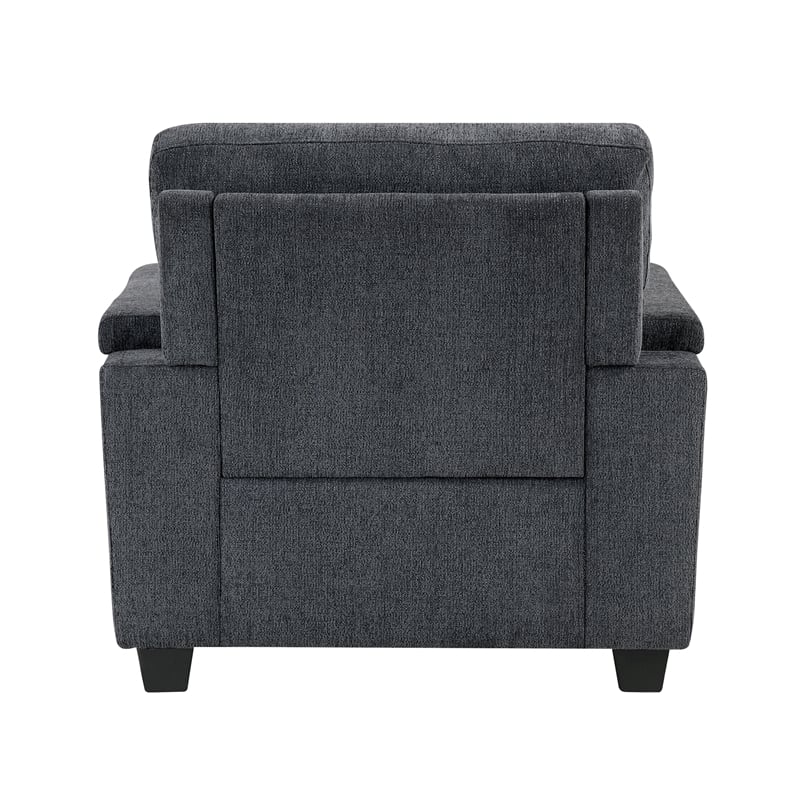 Lexicon Chelsea Chenille Chair in Dark Gray