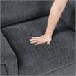 Lexicon Chelsea Chenille Chair in Dark Gray
