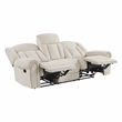 Lexicon Nutmeg Chenille Double Reclining Sofa in Beige