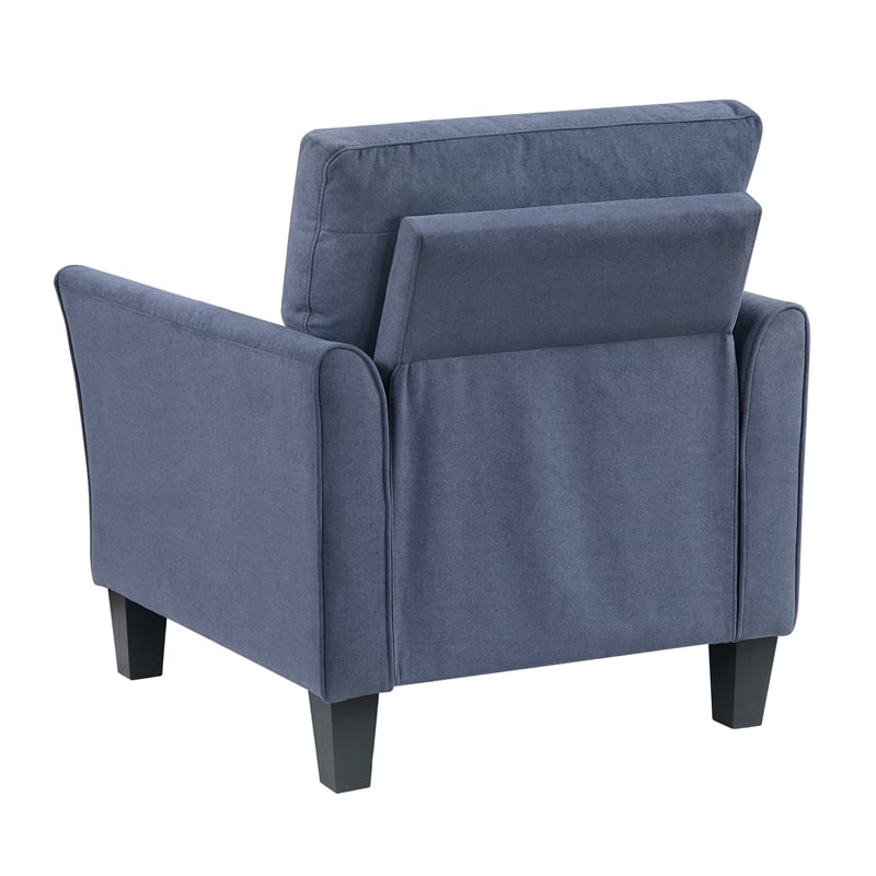 Lexicon Aliana Textured Fabric Chair in Blue