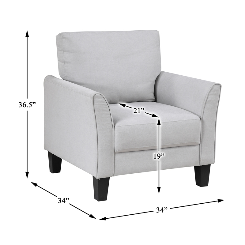Lexicon Aliana Textured Fabric Chair in Gray