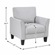Lexicon Aliana Textured Fabric Chair in Gray