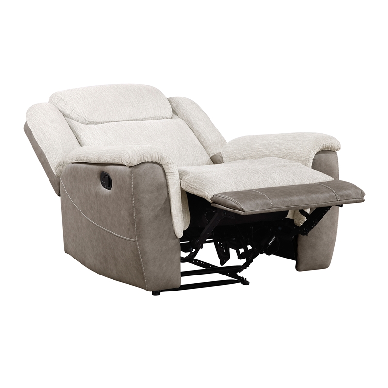 Lexicon Harriette Chenille Reclining Chair in Beige