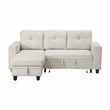 Lexicon Robinson Boucle Sectional with Reversible Chaise & Pull-out Bed in Beige