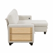 Lexicon Robinson Boucle Sectional with Reversible Chaise & Pull-out Bed in Beige