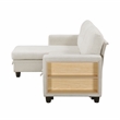Lexicon Robinson Boucle Sectional with Reversible Chaise & Pull-out Bed in Beige