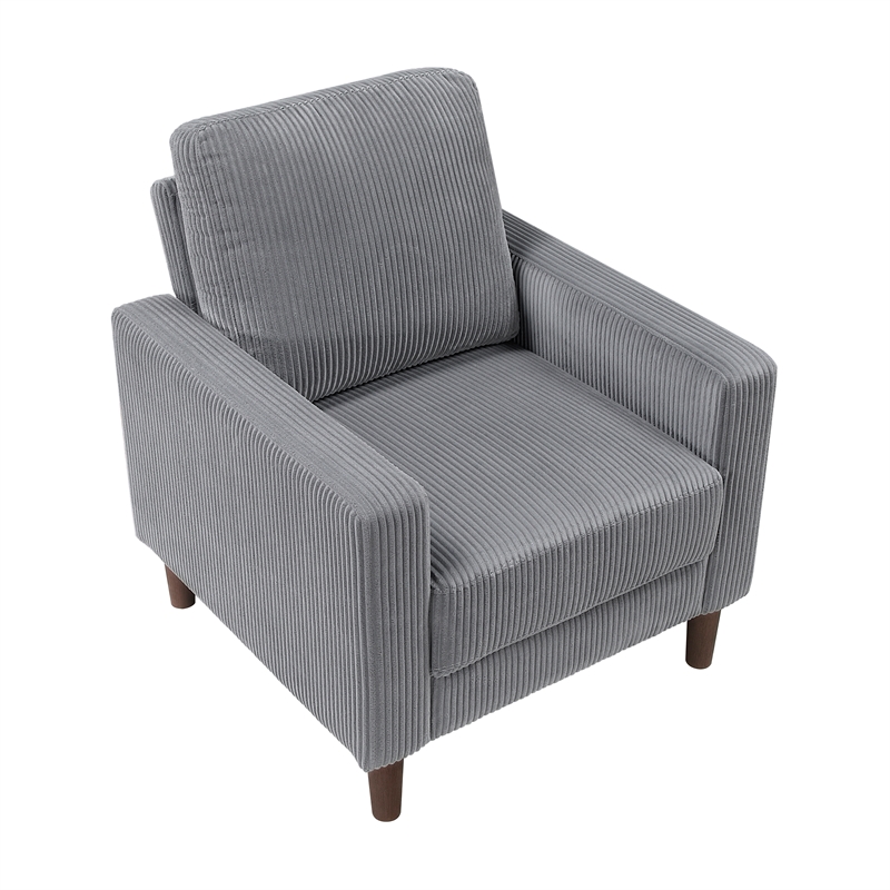 Lexicon Crandall Corduroy Fabric Chair in Gray