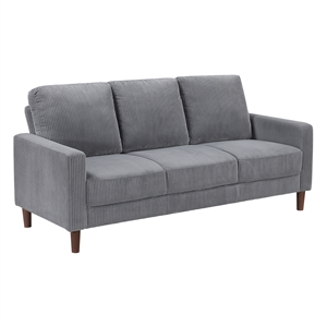 Lexicon Crandall Corduroy Fabric Sofa in Gray