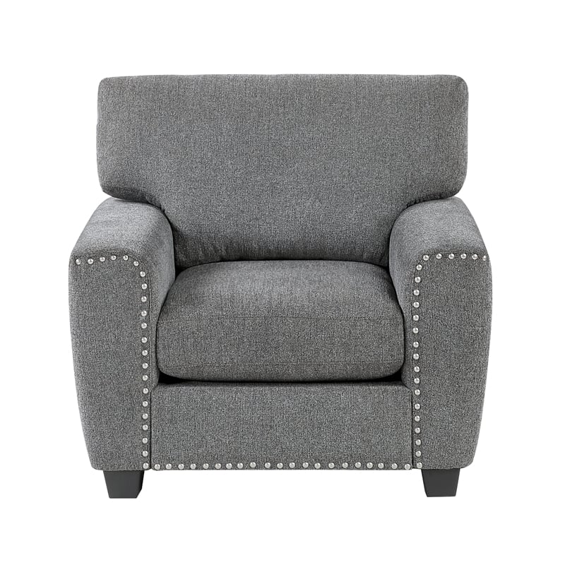 Lexicon Isabel Chenille Chair in Dark Gray