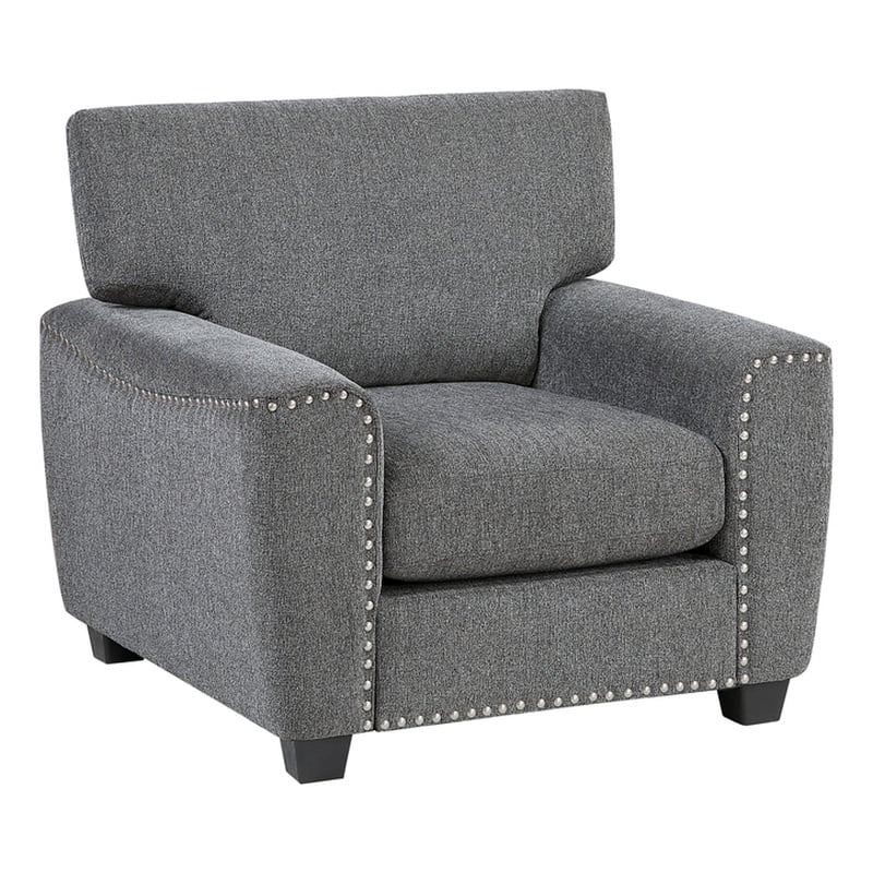 Lexicon Isabel Chenille Chair in Dark Gray