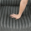 Lexicon Tomball Corduroy Swivel Chair in Dark Gray