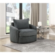 Lexicon Tomball Corduroy Swivel Chair in Dark Gray