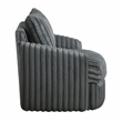 Lexicon Tomball Corduroy Swivel Chair in Dark Gray