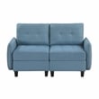 Lexicon Garren Textured Love Seat in Blue