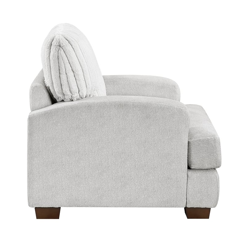 Lexicon Santiago Microfiber Chair in Light Gray