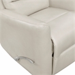 Lexicon Dimitri Faux Leather Swivel Glider Reclining Chair in Beige