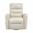 Lexicon Dimitri Faux Leather Swivel Glider Reclining Chair in Beige