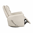 Lexicon Dimitri Faux Leather Swivel Glider Reclining Chair in Beige