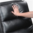 Lexicon Dimitri Faux Leather Swivel Glider Reclining Chair in Black