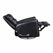 Lexicon Dimitri Faux Leather Swivel Glider Reclining Chair in Black