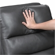 Lexicon Dimitri Faux Leather Swivel Glider Reclining Chair in Gray