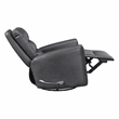 Lexicon Dimitri Faux Leather Swivel Glider Reclining Chair in Gray