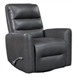 Lexicon Dimitri Faux Leather Swivel Glider Reclining Chair in Gray