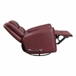 Lexicon Dimitri Faux Leather Swivel Glider Reclining Chair in Red