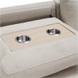 Lexicon Pompano Boucle Sectional with Right Chaise & Pull-out Bed in Beige