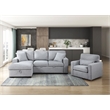 Lexicon Pompano Boucle Swivel Chair in Gray