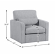 Lexicon Pompano Boucle Swivel Chair in Gray