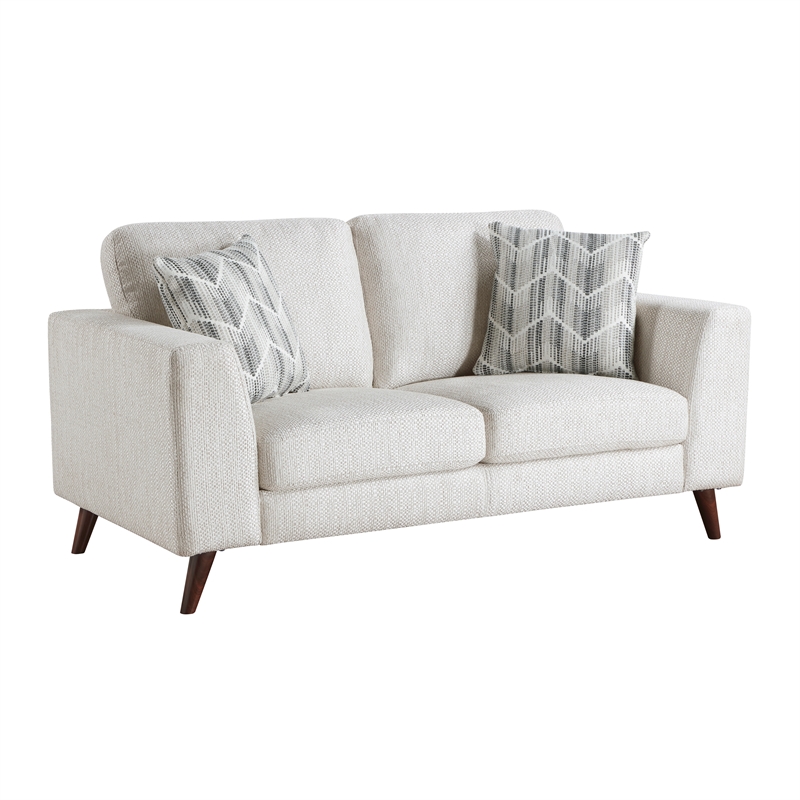 Lexicon Broadway Chenille Love Seat in Silver Cloud