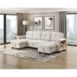 Lexicon Robinson Boucle Sectional with Two Chaises & Pull-out Bed in Beige