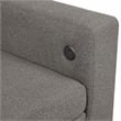 Lexicon Robinson Boucle Sectional with Two Chaises & Pull-out Bed in Dark Brown