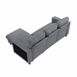 Lexicon Robinson Boucle Sectional with Reversible Chaise & Pull-out Bed in Gray