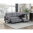 Lexicon Robinson Boucle Sectional with Reversible Chaise & Pull-out Bed in Gray